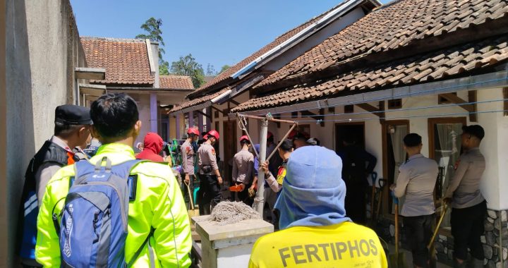 Kapolsek Pasirwangi melaksanakan Patroli sekaligus mendampingi PJ Gubernur ke lokasi Terdampak Gempa