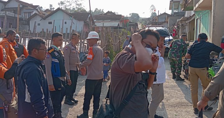 Polsek Pasirwangi menggelar kunker Pj Gubernur ke lokasi terdampak gempa