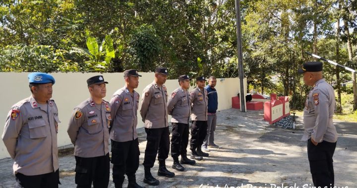 Polsek Singajaya melaksanakan giat apel pagi