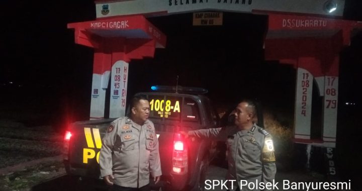 polsek banyuresmi samapta patroli malam cegah balap liar