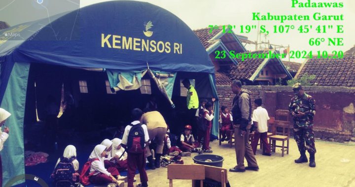 Kapolsek Pasirwangi Patroli Pasca Gempa