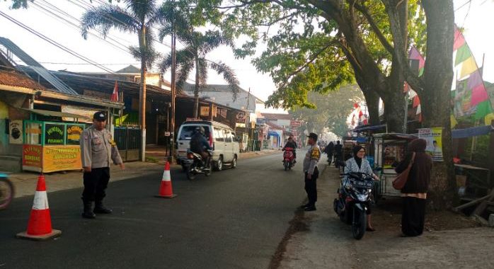 Kegiatan Gatur Pagi Polsek Wanaraja Menjadi Perhatian Warga