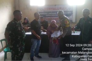 Bhabinkamtibmas Polsek Malangbong Monitoring Penyaluran BLT DD 