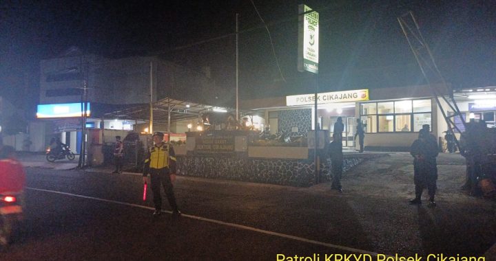 Polsek Cikajang Gelar Patroli KRYD Malam Minggu