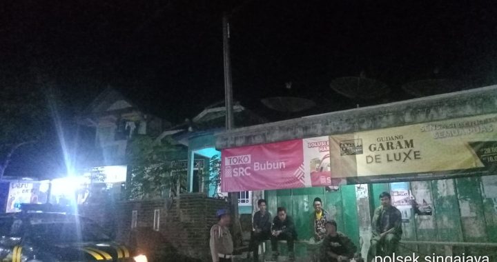 Antisipasi kerawanan, Personil Polsek Singajaya melaksanakan giat KRYD Malam