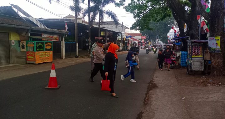 Personel Polsek Wanaraja Melihat Kerawanan Pagi