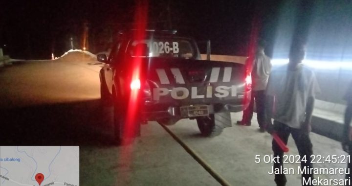 Kapolsek Cibalong Pimpin Patroli KRYD Gabungan Malam Minggu Cipatakan Sitkamtubmas Stabil Dalam Pemilukada