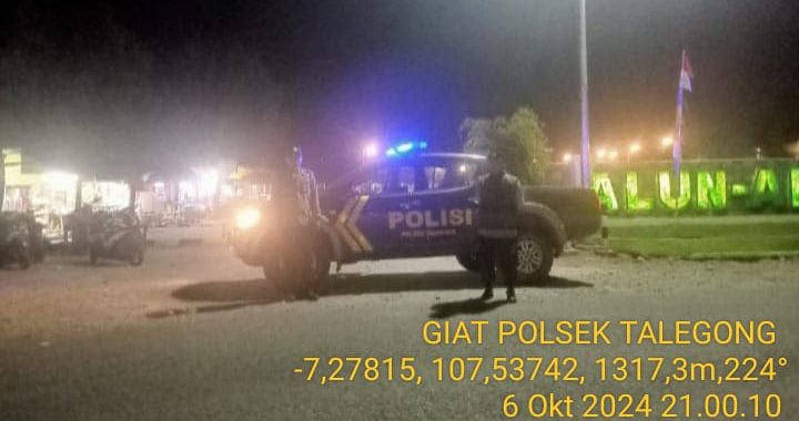 Patroli Malam Polsek Talegong Dalam Menjaga Kamtibmas Ciptakan Jelang Pilkada Stabil