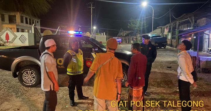 Ops Mantap Praja Polsek Talegong Lakukan KRYD Malam