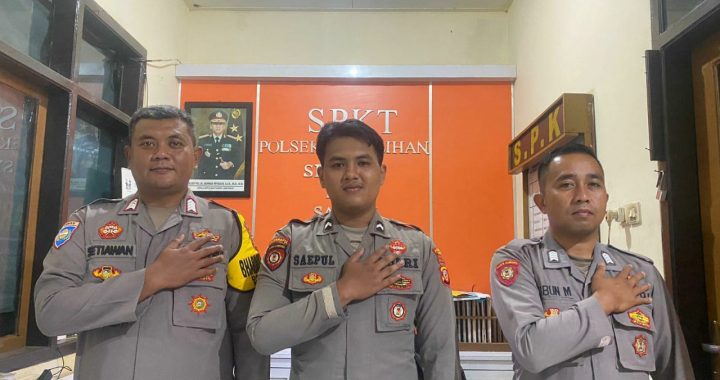 Personil Polsek Pamulihan  Polres Garut Polda Jabar Melaksanakan Sispam Mako atau Sistem Pengamanan Markas Komando di Mako Polsek Pamulihan