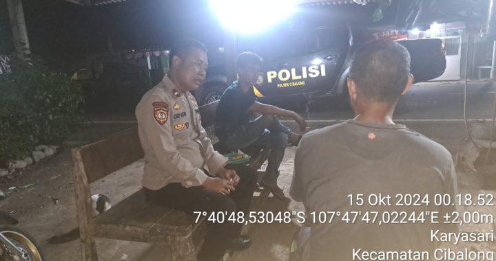 Patroli KRYD Malam Polsek Cibalong Wujudkan Kamtibmas Stabil Dalam Ops Mantap Praja