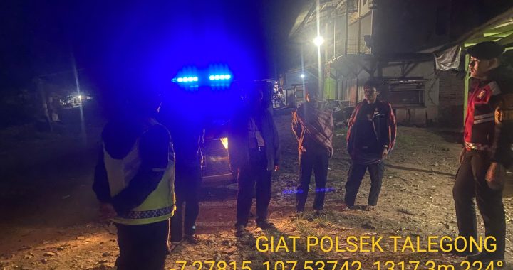 Polsek Talegong Gelar Patroli Malam Jaga Sitkamtibmas Stabil