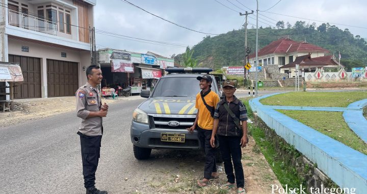 Patroli Polsek Talegong Ajak Warga Desa Sukamulya Jaga Kamtibmas Jelang Pemilukada