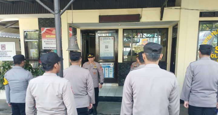 Personel Polsek Cilawu Polres Garut Lakukan Apel Pagi