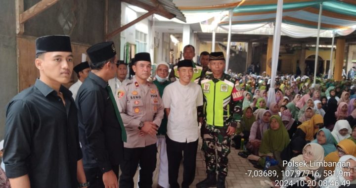 Kapolsek limbangan bersama forkopincam wilkum limbangan hadiri acara haol di ponpes assalam