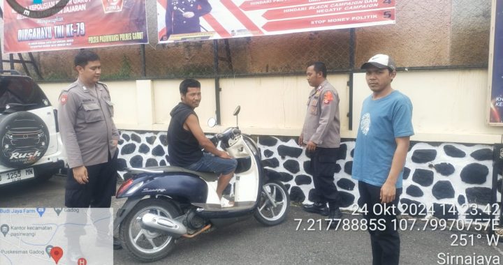 Giat Razia Knalpot Polsek Pasirwangi Dalka Cipkon menjelang Pilkada